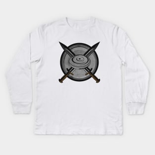 Swords Ultimate Frisbee Kids Long Sleeve T-Shirt